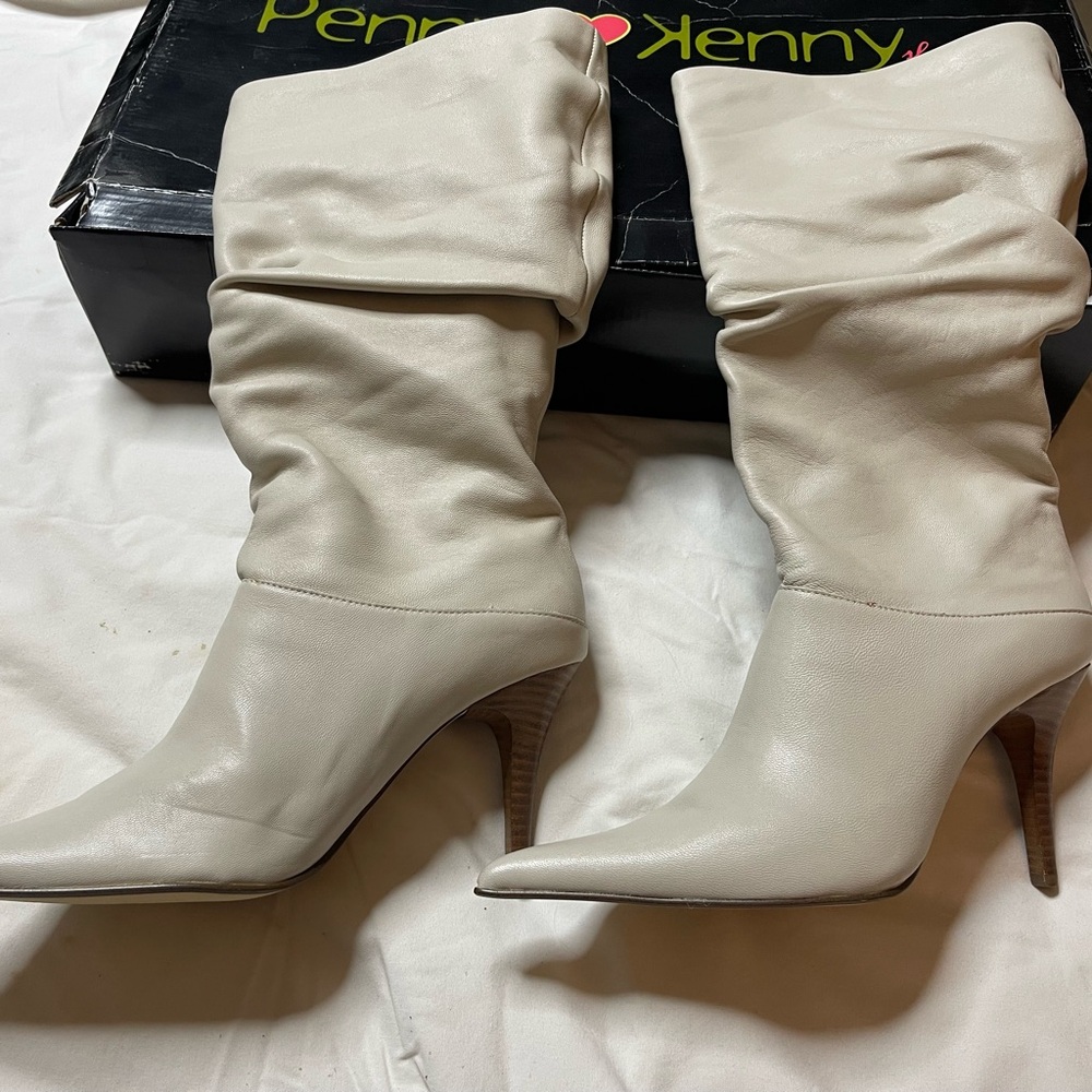 Brand New- Penny Loves Kenny Women's Cream Boots